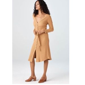 Vetta Capsule the Long Cardigan in Camel